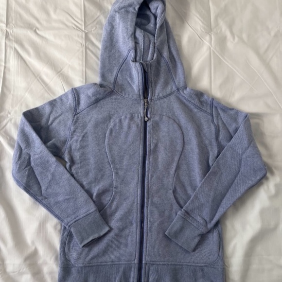 lululemon athletica Sweaters - Lululemon: Light Blue Zip-up Sweater, Size: 10